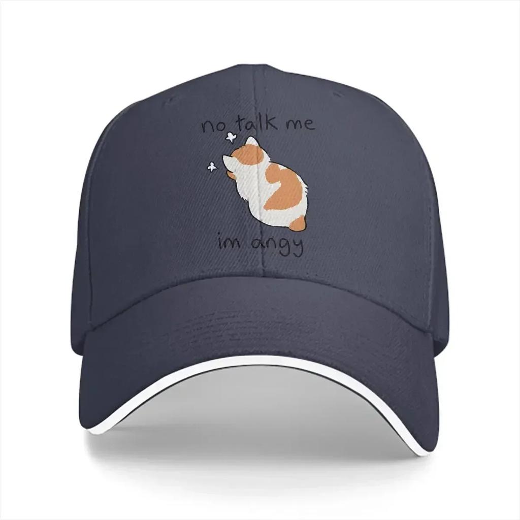 No Talk Me Baseballkappe Ganzjahres-Reiseverstellbare Herrenhüte Damen Visier Schutz Snapback Katzenkappen