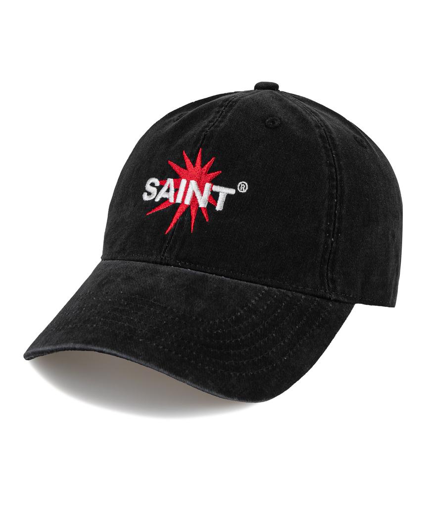 Wig Saint Starburst Cation Washed Ball Cap - Black