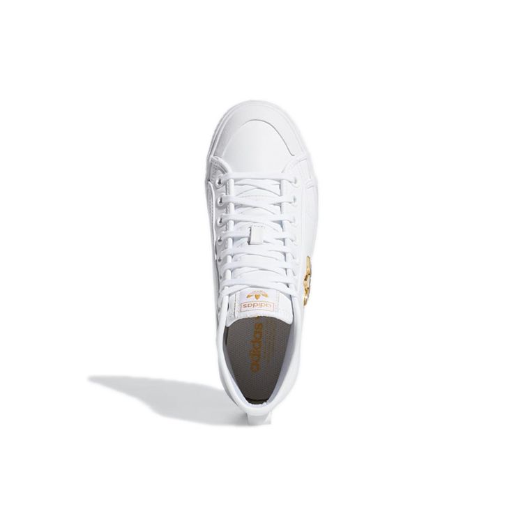 Adidas Nizza Trefoil Hi Skyhvit Gullmetallisk (Kvinner) Damesneakers H01134