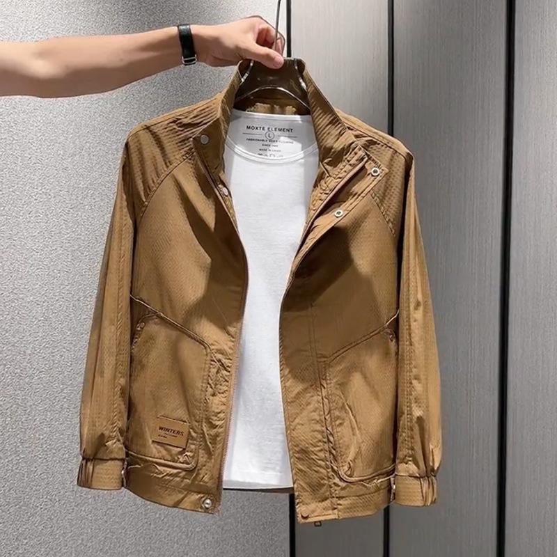 

Новая мужская куртка со стойкой, универсальный приталенный красивый дизайн, повседневный топ 4XL