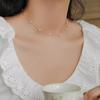 Französischer Süßer Stil Gänseblümchen Schlüsselbein Kette Halskette - Titanstahl, Kleine Perle, Farbecht, High-End Nischen Accessoire für Damen