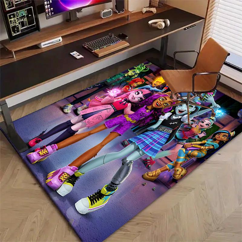 1pc Monster High Draculaura3 Design Printed Area Rug Carpet for Bedroom Living Room Home Decor Rugs Mat Non Slip Mat Rug for Bedside