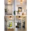 Stylish Modern Crystal Ceiling Light Elegant Design For Entryway Hallway In Black And Gold
