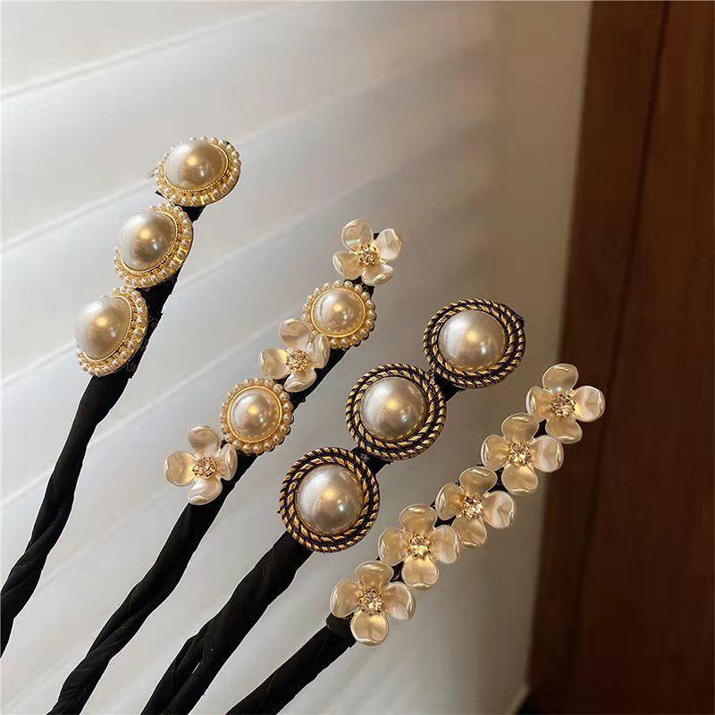 Elegant Pearl Flower Hair Curler - Fluffy, Fairy Style Hair Ornament