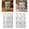 6x Transparent Christmas Balls Easy Installation 2.36 inch Decorative Baubles for Birthday Xmas Tree Wedding Holiday Home