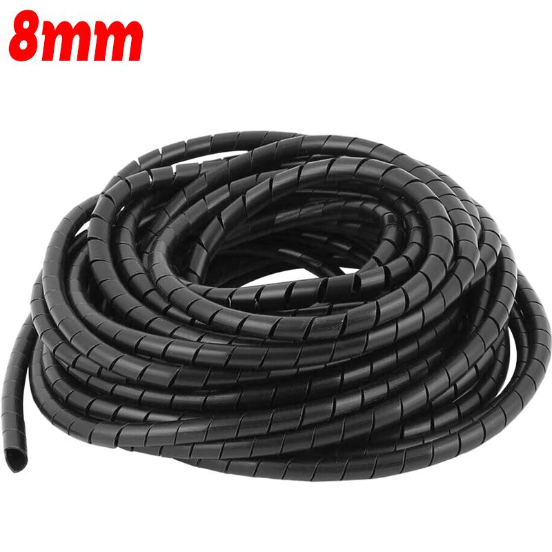 

2-10M Spiral Cable Wraps Wire Protector Cover Winding Tube Cord Sleeves Flexible Electrical Wire Organizer for Office Computer 2m (1pc)