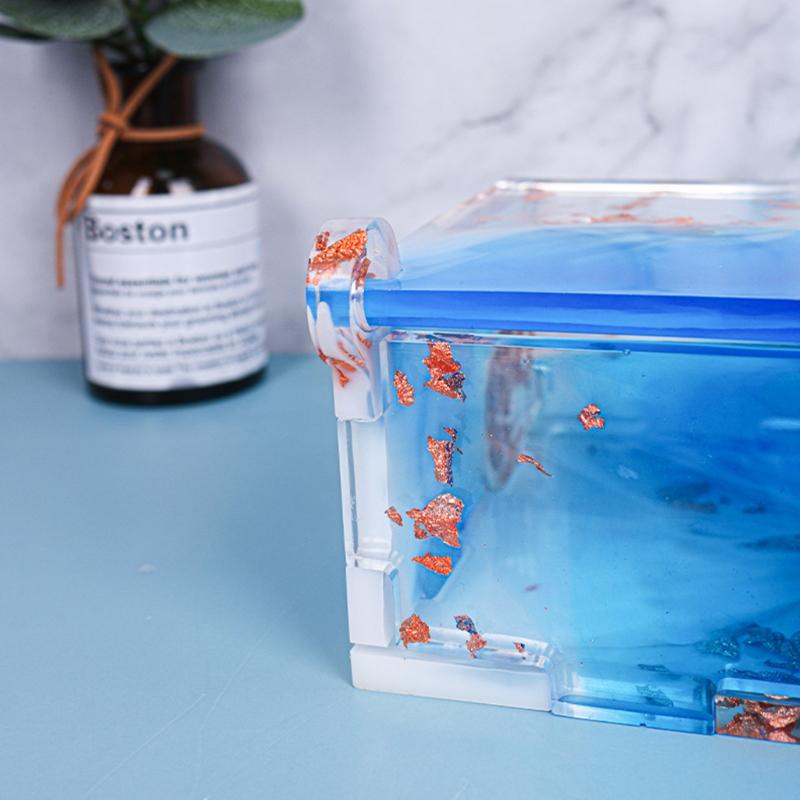 Smooth Storage Box Resin Mold Box Enjoy Handmade Project for DIY Crafts Making Store Various Crafts Jewelry Brushes
