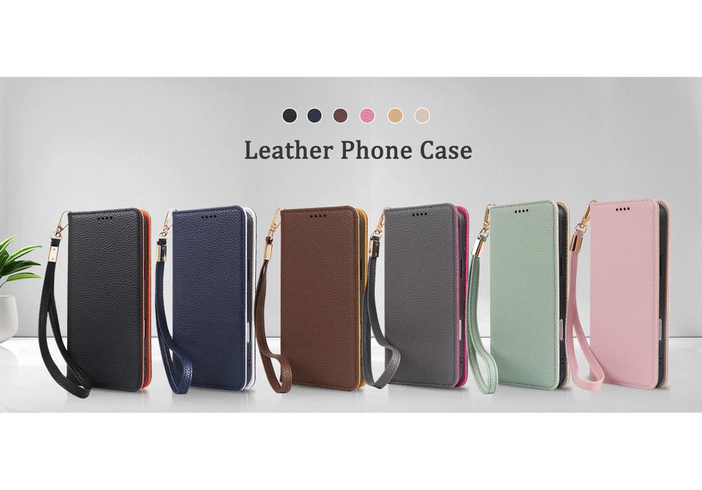 Suitable for Huawei Pura 90 Pro Max: Leather Double Color Lychee Grain Magnetic Phone Case