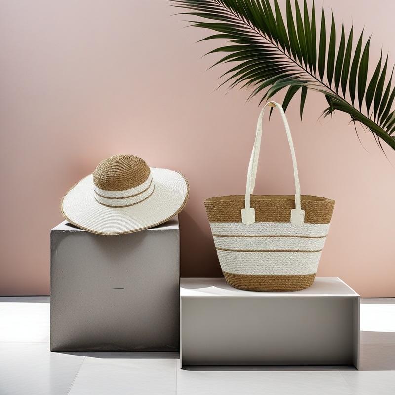 Vielseitige grenzüberschreitende Stroh-Webtasche aus Rattan für Damen