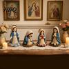Heimdekoration Bastelset DIY Christliches Perlenbastelset Niedliches 4er-Pack Winzige Perlen-Jesus/Maria Schreibtischdekoration Handgefertigte Mini-Glaubensperlen mit Anleitung