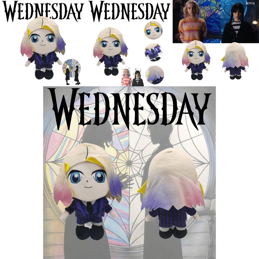 25cm Wednesday Addams Enid Sinclair Wolf Girl Plush Doll Stuffed Animal Toy