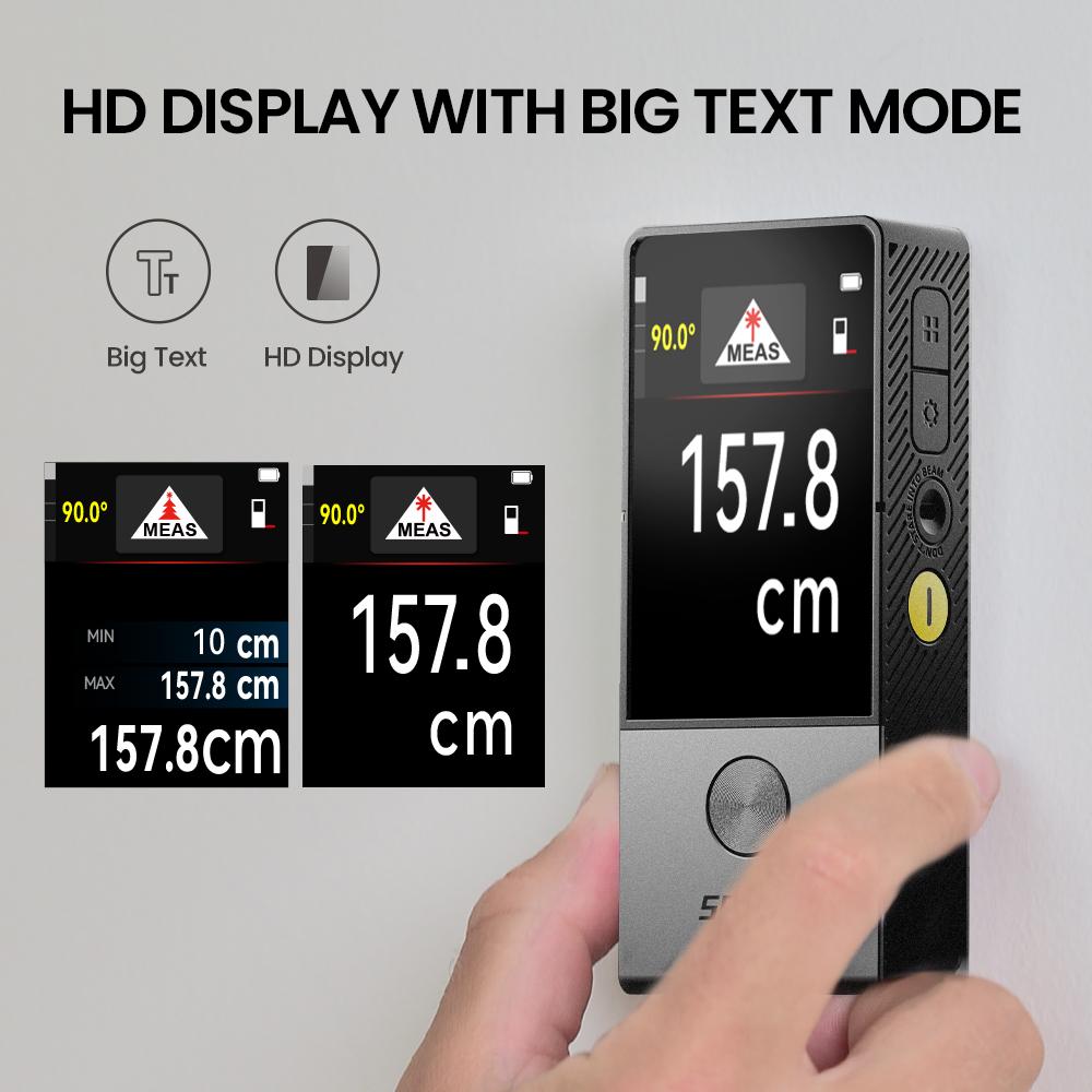 MiLESEEY D9 Laser Distance Meter,Bluetooth Laser Tape Measure,100M Laser Measure with Visual Aligning,Easily draw CAD
