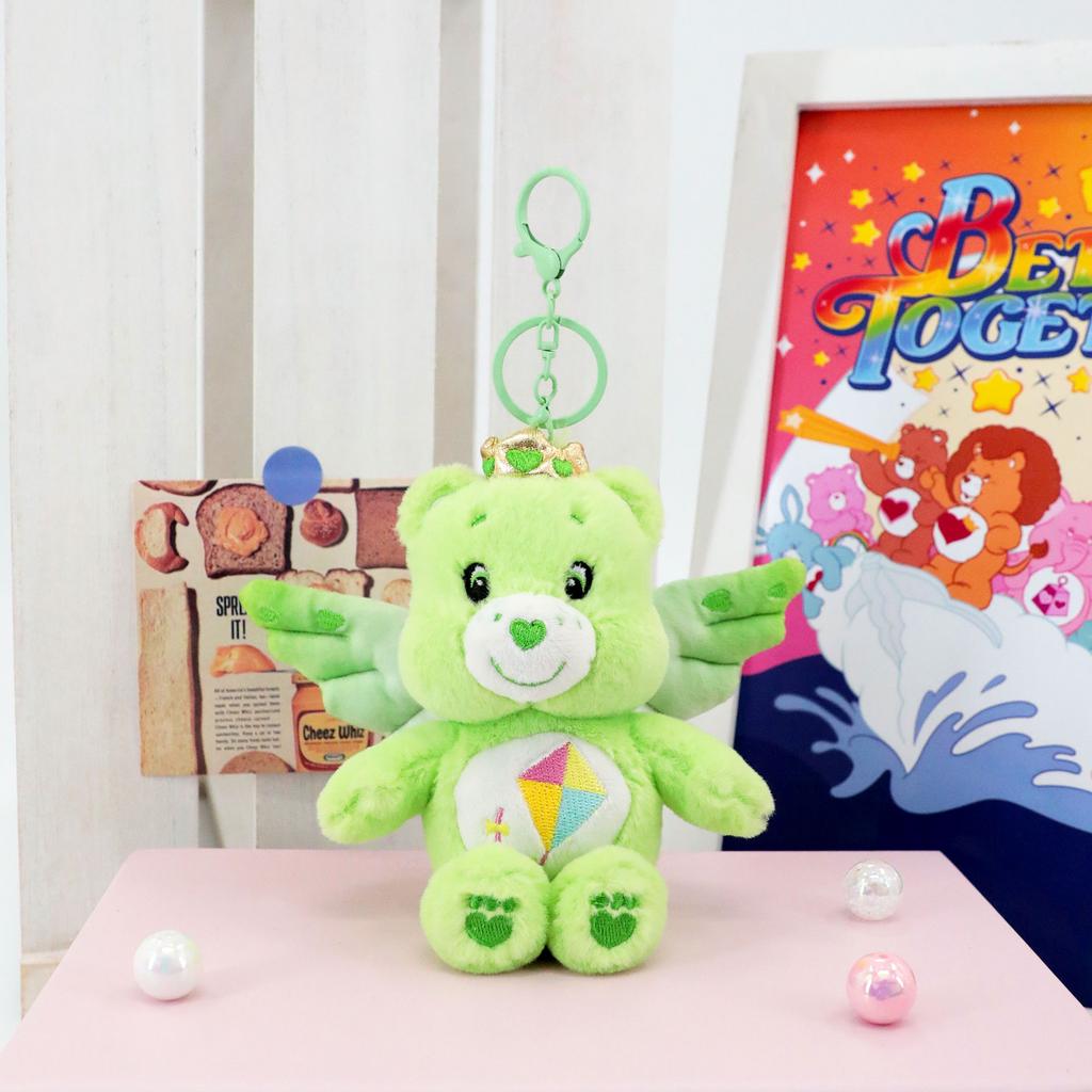 Care Bears Cute Angel Wings 15cm Plush Keychain Stuffed Doll Pendant Kawaii Bag Charm Luggage Accessory Soft Stuffed Animal Key