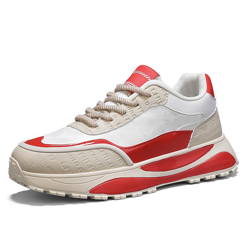 New Casual Sports Shoes for Men Retro Trend Low Cut Versatile Soft Sole Comfortable Color Blocking Fashionable Sneakers