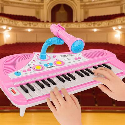 37-Tasten Kinder-Elektronenkeyboard mit Mikrofon - Musikinstrument für die Früherziehung