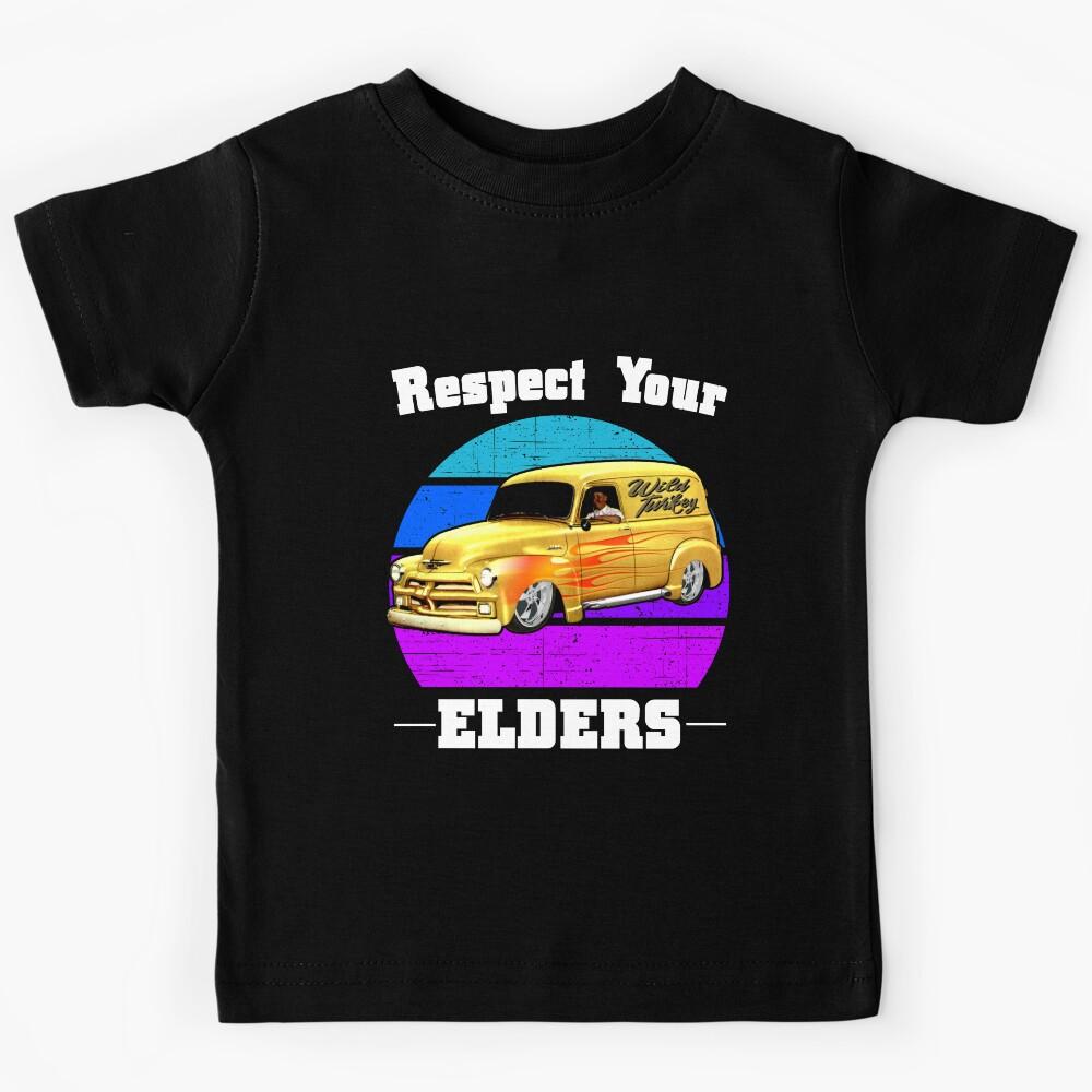 Funny Car Guy - Respect Your Elders Classic Panel Truck Kids T-Shirt 140