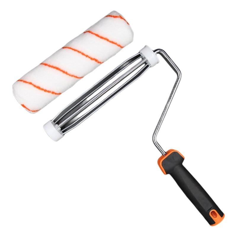 8Pcs Paint Roller Set Paint Brush Paint Tray Roller Paint Brush Wall Painting Roller for Professional Home Owners