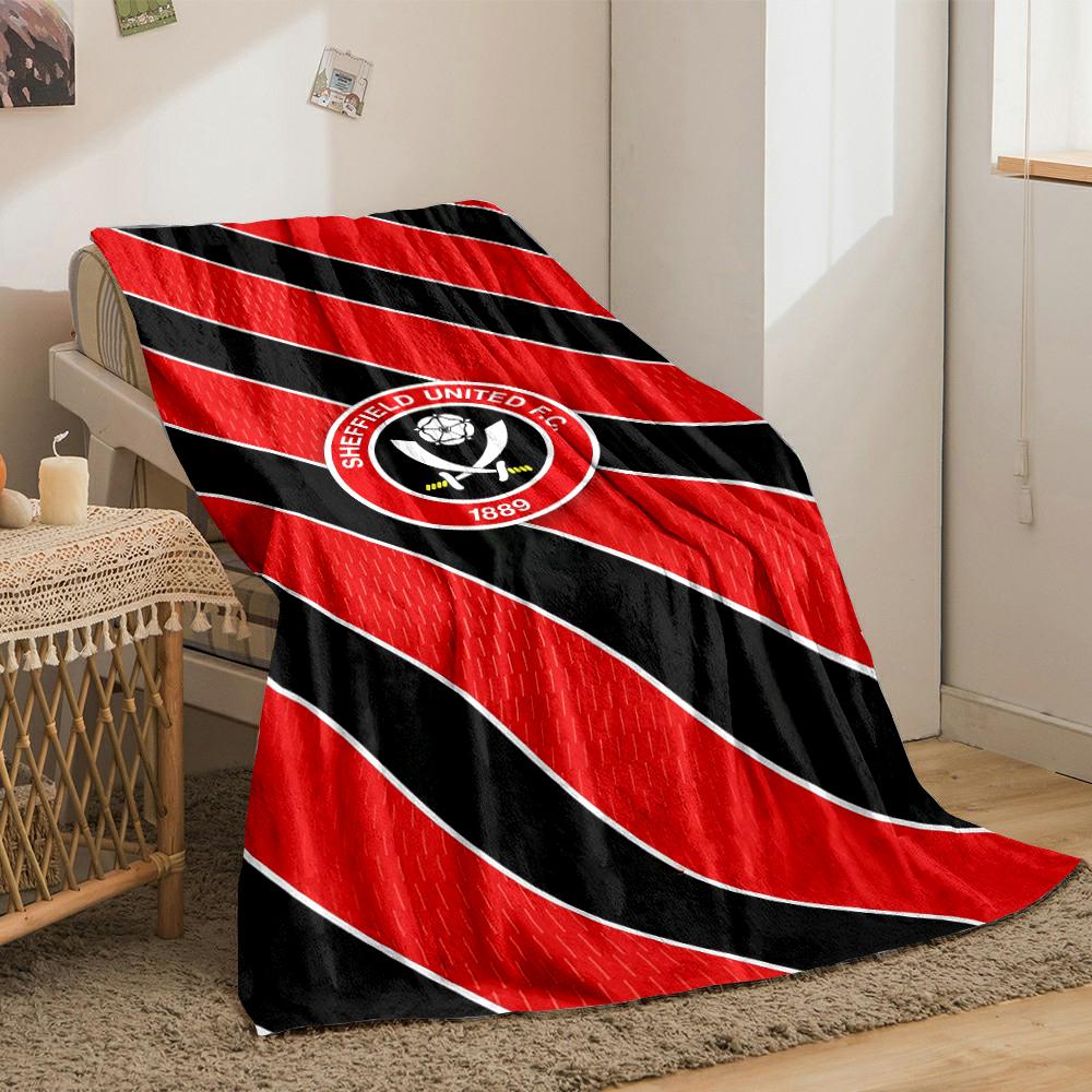 Sheffield United FC Designed Flannel Blanket for Bedroom, Living Room, Sofa, and Nap