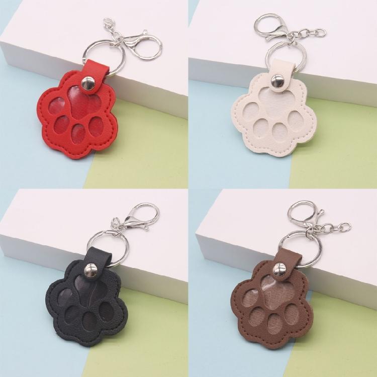 PU Leather Pet Hair Memorial Keychain Space Saving Hair Preservation Multifunctional Designs Portable Accessory