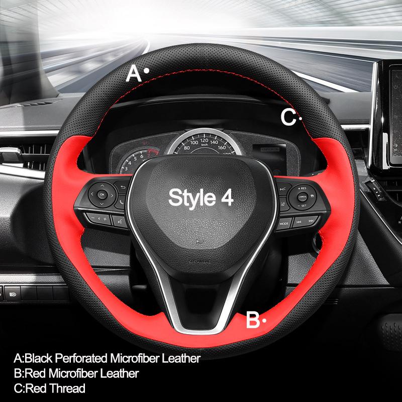 Hand Sewing Car Steering Wheel Cover Wrap for Toyota Levin Corolla Camry 2020-2026 Harrier 2026-2026 Braid On Steering-wheel