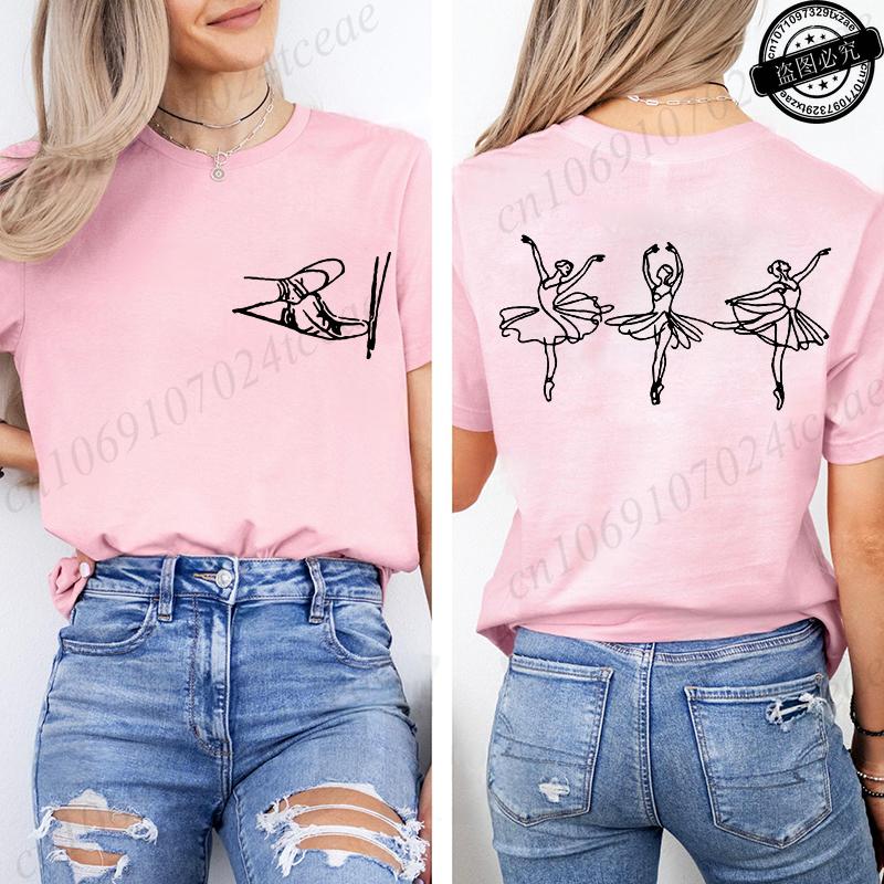 Dance Girls Graphic Print T-Shirt for Women Short Sleeve Clothing Casual Tee Tops Dancing Women s Fashion T-Shirts Clothing XL