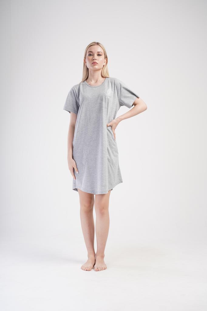 Women's Cotton Nightgown Short Sleeve 4XL Vienetta Elegant Loose