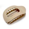 Fashion Oval Hair Claw Clip for Women New Design Leopard Matte Curved Flat Styling Barrettes Acrylic Lying Down Hair Accessories