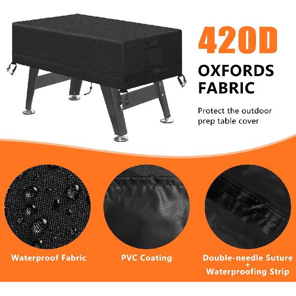 Kovshuiwe Foosball Table Cover Outdoor Waterproof Soccer Table Cover Heavy Duty Rectangular Patio Football Game Table Cover 58"x52"x30"(LxWxH)