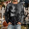 Men's Halloween Long Sleeve Neck T-Shirt Casual Comfortable Tee