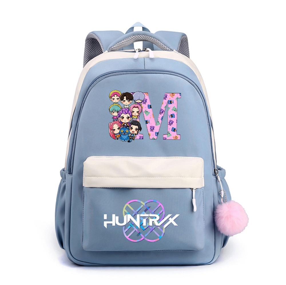 26 English Letter K-Pop Printed Backpack for Teenger Student Girl Boy Schoolbag Bookbag Kid Gift Women Large Capacity Waterproof Travel Bag Mochila