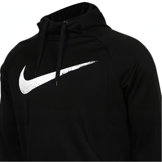 Nike Casual Sport Large Logo Fleece Hoodie Men Tops Black BQ8106-010