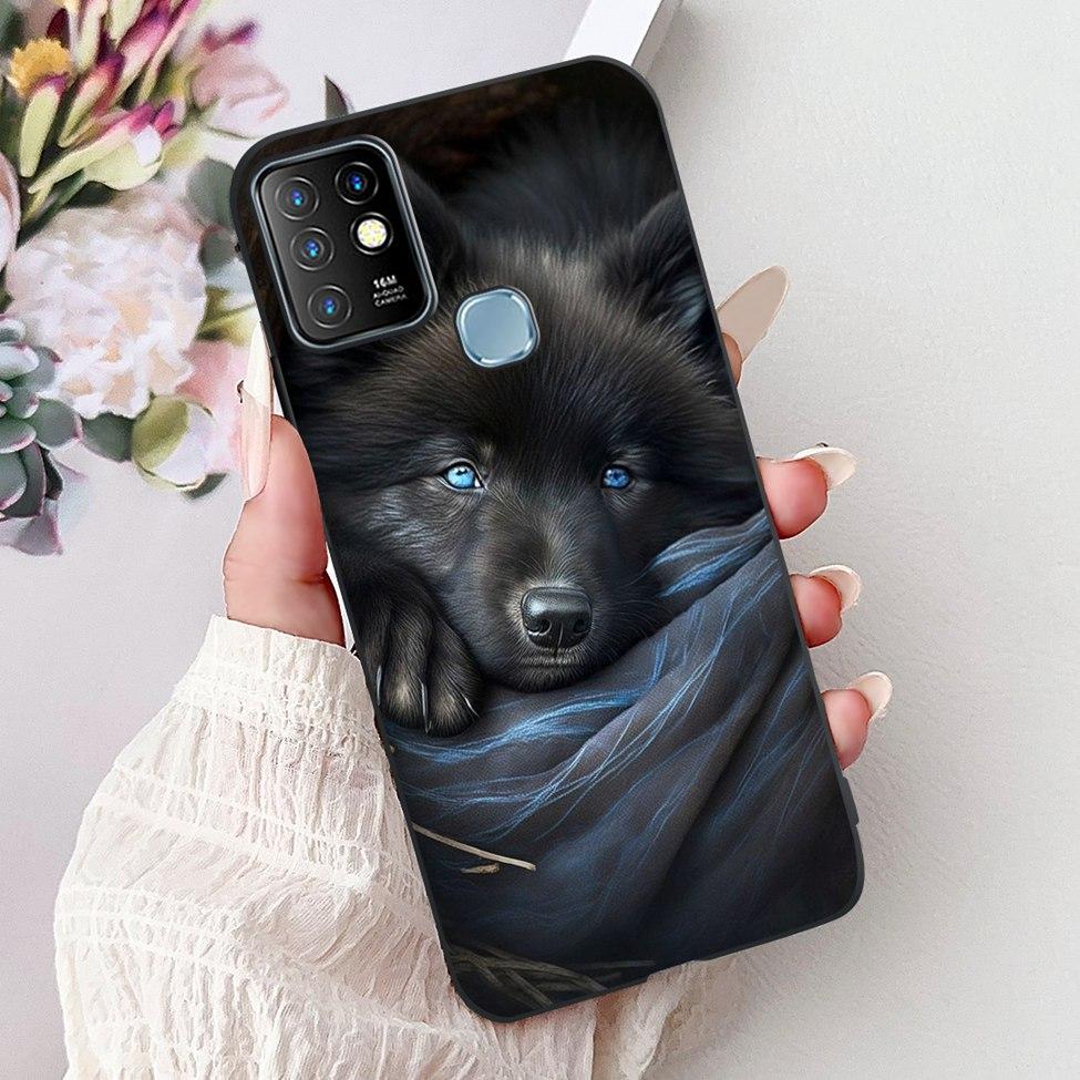 For Infinix Hot 10 Case Silicone Cute Cat Fashion Flowers Luxury Painted Back Cover For Inifnix Hot 10 Phone Case X682B X682C
