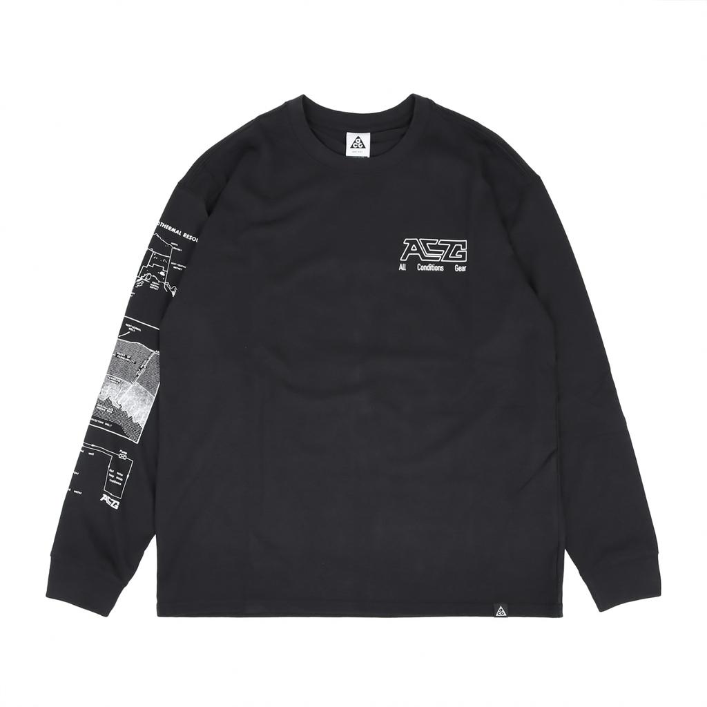 Nike Dri-Fit Outdoor Casual Sports Color Block Quick-Dry Crew Neck Long Sleeve T-Shirt Men Tops Black FZ6705010