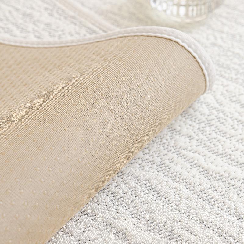 New Cool Bean Sofa Cover Summer Ice Silk Mat Cream Style Sofa Seat Cushion Universal Non Slip Machine Washable Sofa Cover