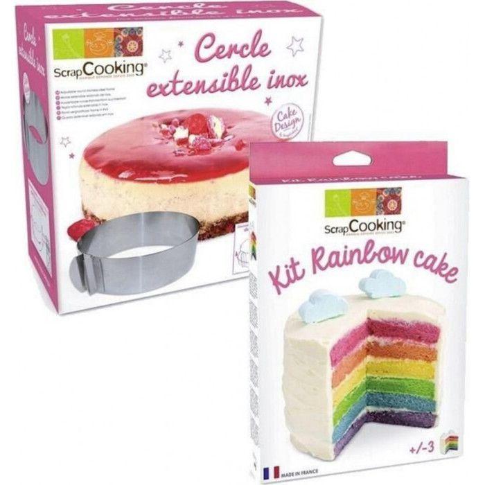 Rainbow Cake Kit + Extendable Stainless Steel Circle