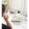 Jewelry Box Household Portable Jewelry Storage Box Large Capacity Necklace Children's Hair Accessories Flip Jewelry Storage Box Cross-border