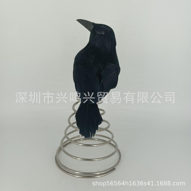 

Хэллоуин имитация черной вороны украшения, Хэллоуин украшение на верхушку рождественской елки, реквизит для оформления площадки Tree Top Spring Black Crow