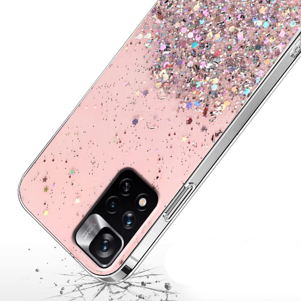Hülle für Xiaomi Redmi Note 11 Pro 4G/5G, Glitzernd, Rosa