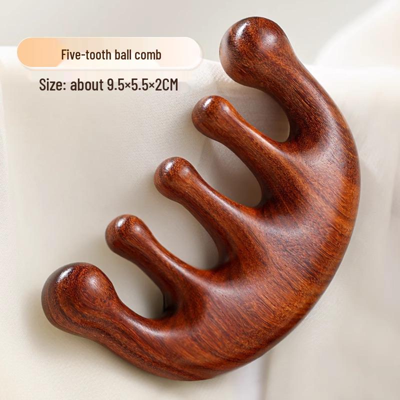 Dual-Purpose Six-Claw Antler Scalp and Eye Massager Comb