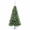 Arbre de Noël artificiel pré-éclairé et boules 180 cm