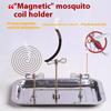 Kovový magnetický držák na spirálu proti komárům Stojan na vonné tyčinky Rám hořáku na spirálové vonné tyčinky Moderní stojan na repelentní vonné tyčinky Pro domácnost Ložnice