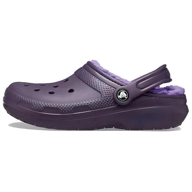

Crocs Warm, light and comfortable round-toe slippers hole shoes women s dark iris purple 37-38