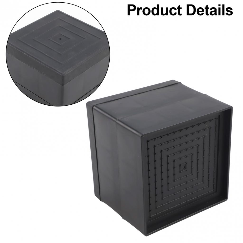 Black Color Chair Leg Pads Stackable Risers Flexible Stacking