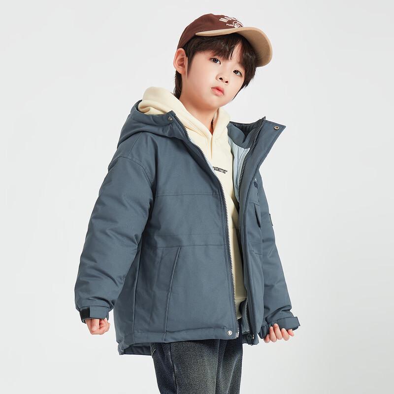 Duoduojia Boys' DuPont 3-Proof Hooded Down Jacket