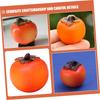 KALLORY Miniature Persimmons, Set of 6, Food Samples, Fruit Models, Fake Food, Dollhouse Parts, Crafts, DIY, Photography Accessories, Figurines,