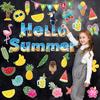 Themed Summer Beach Fruit Coconut Pattern Creativity Decorative Sticker Card