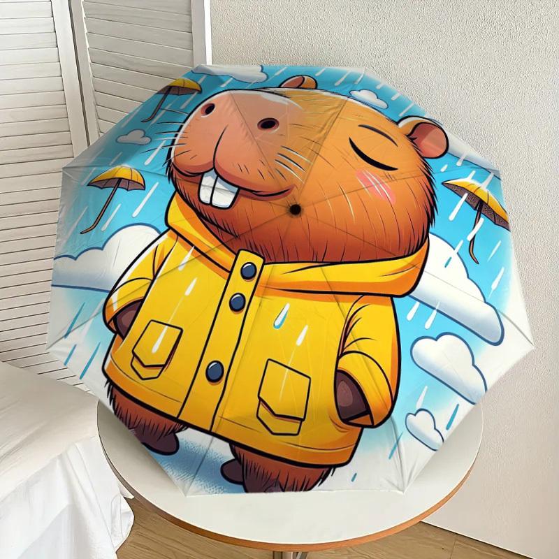 

1pc Day Hamster Umbrella with Plastic Handle,Suitable for All Seasons Home Travel Outdoor UmbrellaDD179