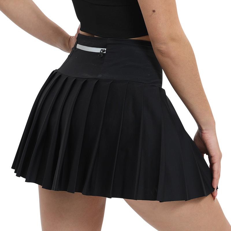 Pleated Anti-Exposure Sports Skirt for Running, Yoga, Golf & Tennis