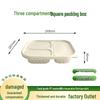 ZL Disposable 3-Compartment Corn Starch Meal Prep Containers