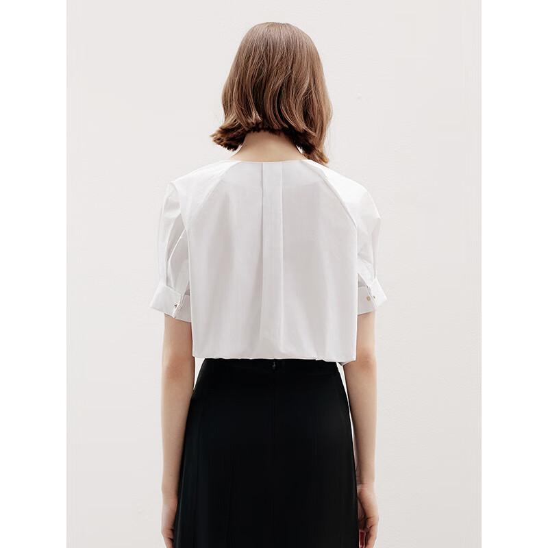 Longzi Cotton Short Sleeve Round Neck Top